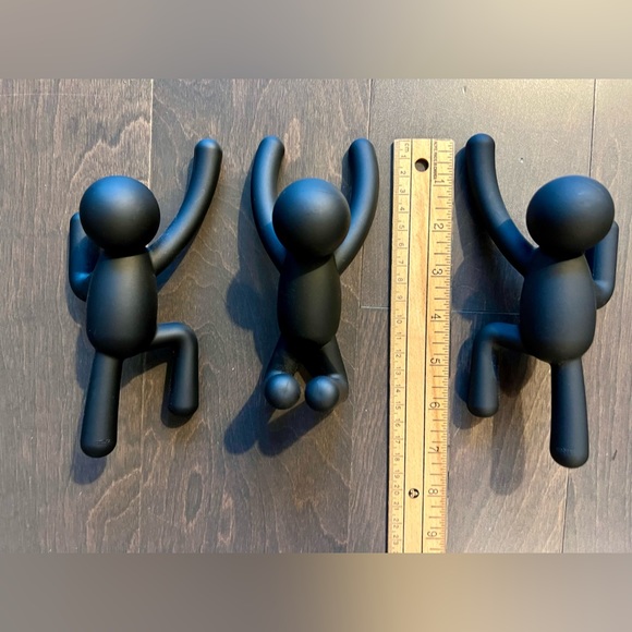 Umbra Buddy Hooks Black (Set of 3) - Picture 3 of 7